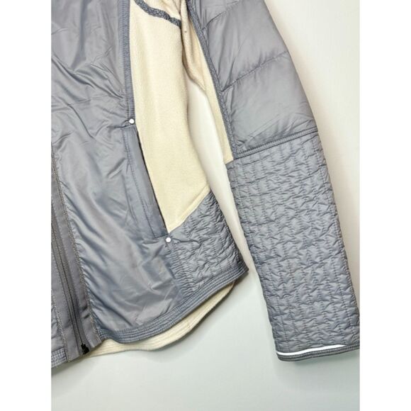 Lululemon Run Bundle Up Jacket with pockets Size 4 Cream Silver -n26 - Picture 15 of 16